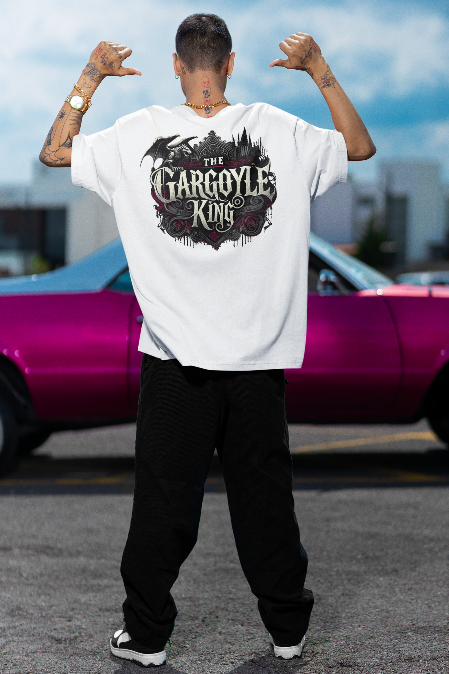 ChillingMode.com - Gryphons and Gargoyles - Premium Oversized T-Shirt for Men