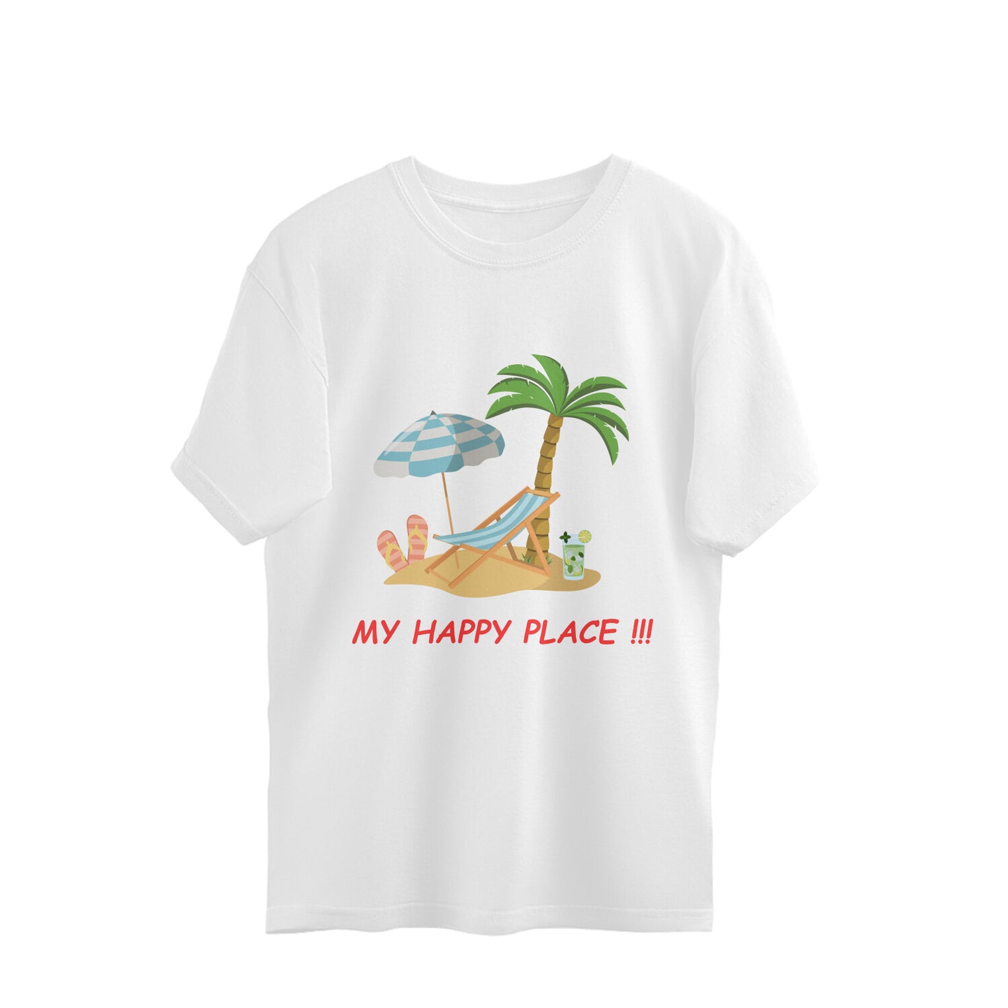 ChillingMode.com - My Happy Place - Oversized T-Shirts For Men and Women