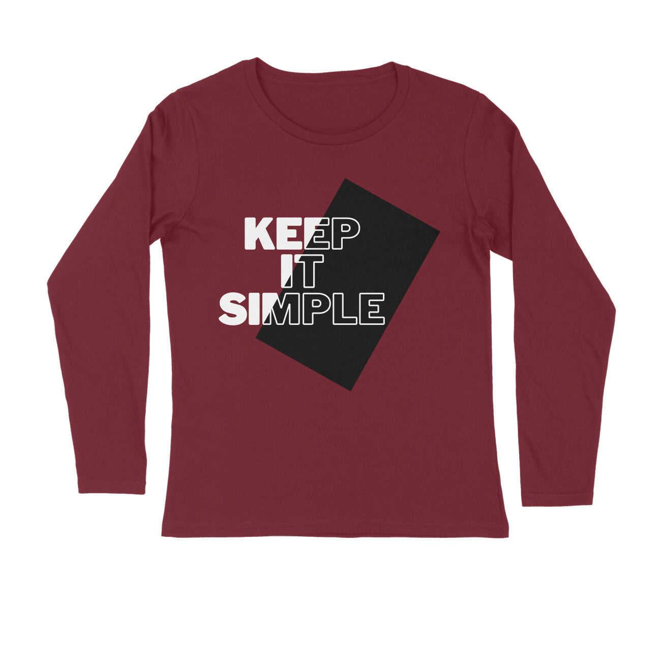 ChillingMode.com - Keep It Simple - Full Sleeve T-Shirts For Men