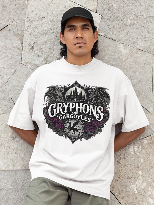 ChillingMode.com - Gryphons and Gargoyles - Premium Oversized T-Shirt for Men